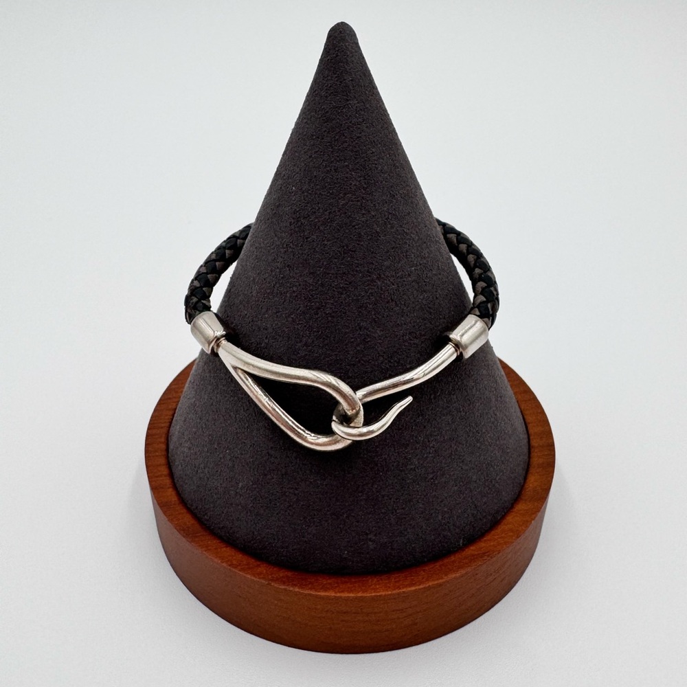 Hermes Black Leather Bracelet